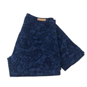 Sanctuary Blue Denim Jeans with Floral Print